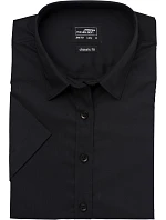 JN 679 Popelínová halenka s krátkým rukávem model 22488230 black - Daiber JN 679 Popelínová halenka s krátkým rukávem model 22488230 black - Daiber