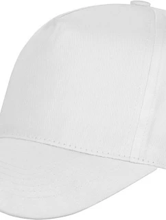Result Headwear RC 080X 5-panelová polyesterová čiapka s kšiltom 28.080X biela