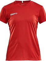Craft Teamwear Squad Go Jersey Solid W Dámske športové tričko s výstrihom do V 82.5566 jasne červená