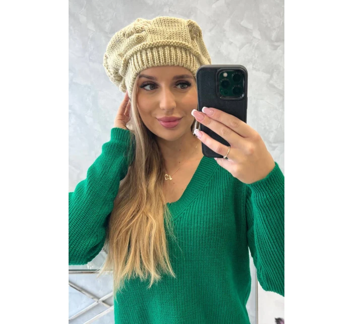 Dámská čepice Sofia model 18752187 beige - K-Fashion Dámská čepice Sofia model 18752187 beige - K-Fashion