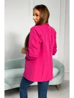 Bunda s chlopňou elegantná fuchsiová