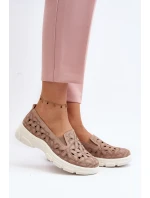Ażurowe Półbuty Damskie Różowe Emilei Ażurowe Półbuty Damskie Różowe Emilei