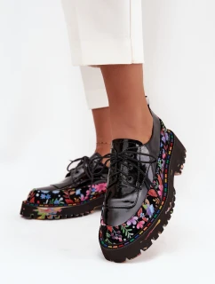 Lakované polobotky z pravé kůže s vzorem model 21712368 Černé - Artiker