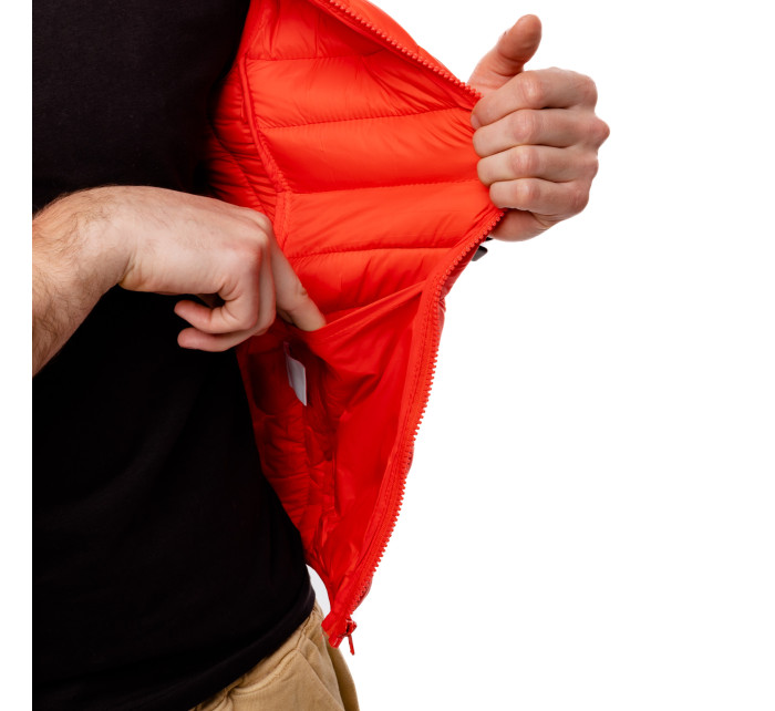 Pánska prešívaná vesta s kapucňou GLANO - červená