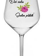 DVE SRDCIA, JEDEN PRÍBEH - číry nerozbitný pohár na víno 470 ml