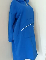 Dámska dlhá teplá mikina 1111.1 modrá - FPrice