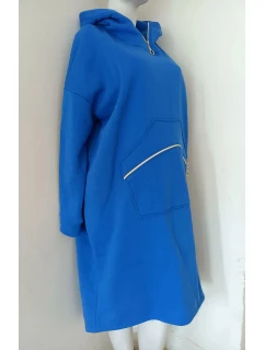 Dámska dlhá teplá mikina 1111.1 modrá - FPrice