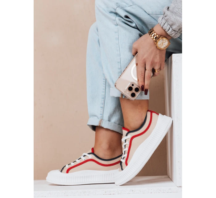 Dámské sportovní tenisky beige Dstreet model 21969216 - FashionStreet