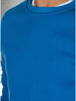 Pánska základná modrá mikina FashionStreet BX5883