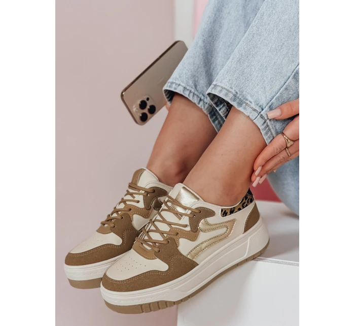 BEIMEI beige FashionStreet dámske tenisky na platforme ZY0870