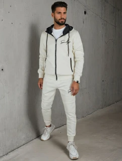 Pánská tepláková souprava v barvě ecru Dstreet AX0816