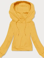 Krátka mikina s kapucňou žltá (8B939-117)