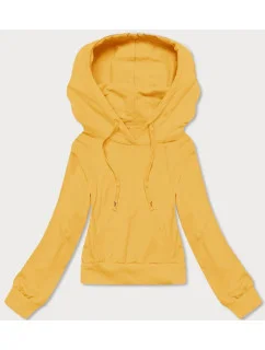 Krátka žltá mikina s kapucňou (8B939-117)