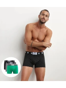 Pánske módne boxerky 3 ks DIM VIBES BOXER 3x - DIM - biele