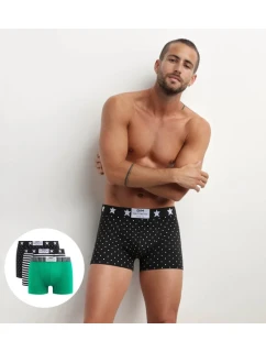 Pánske módne boxerky 3 ks DIM VIBES BOXER 3x - DIM - biele