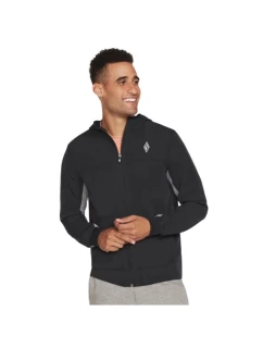 Bunda Skechers Skechweave Premium s kapucňou M1JA123-BLK Black L