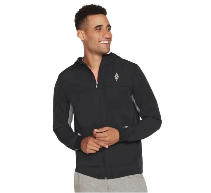 Bunda Skechers Skechweave Premium s kapucňou M1JA123-BLK Black L Bunda Skechers Skechweave Premium s kapucňou M1JA123-BLK Black L