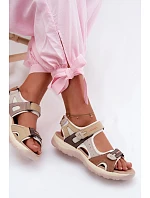 Kožené dámské sandály ve sportovním stylu Camel Averine