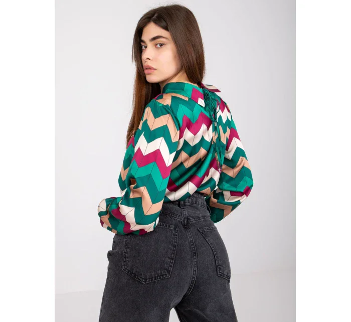 Blúzka DHJ BZ 12311.49P tmavo zelená