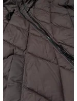 Dlhá hnedá dámska zimná bunda s kapucňou Libland (7832) Dlhá hnedá dámska zimná bunda s kapucňou Libland (7832)