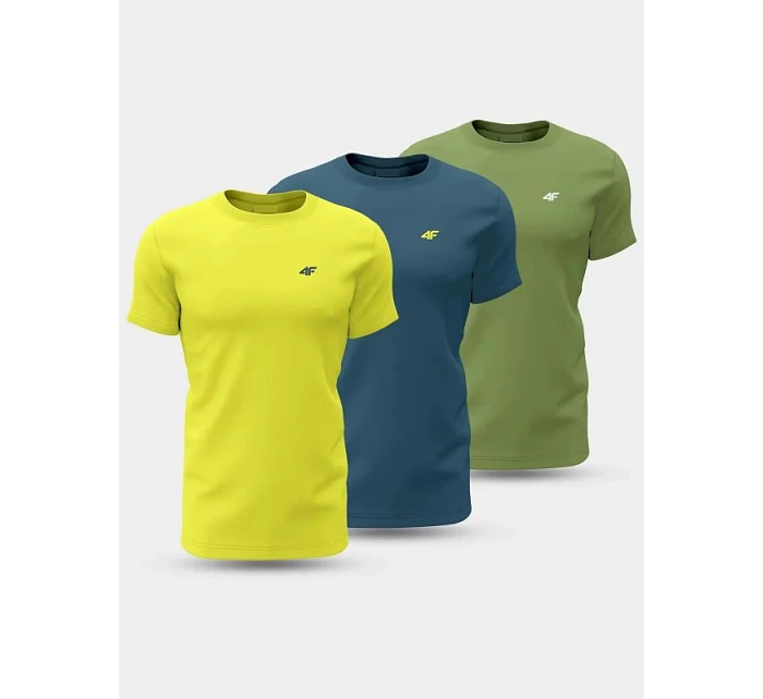 Pánske tričko (SET 3 tričiek) 4F 4FWSS26TTSHM4217-90S pánske