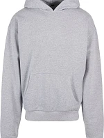 Build your Brand BY 162 Mikina s kapucňou z hrubej bavlny „Ultra Heavy“ 56.0162 melírovaná šedá