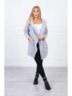 Zateplená mikina s asymetrickým zipem šedá Zateplená mikina s asymetrickým zipem šedá