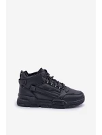 Sneakersy Męskie Ocieplane Big Star OO174587 HI-POLLY SYSTEM Czarne Sneakersy Męskie Ocieplane Big Star OO174587 HI-POLLY SYSTEM Czarne