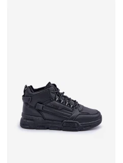 Sneakersy Męskie Ocieplane Big Star OO174587 HI-POLLY SYSTEM Czarne