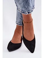 Balerínky Eco Suede Black Lelisa