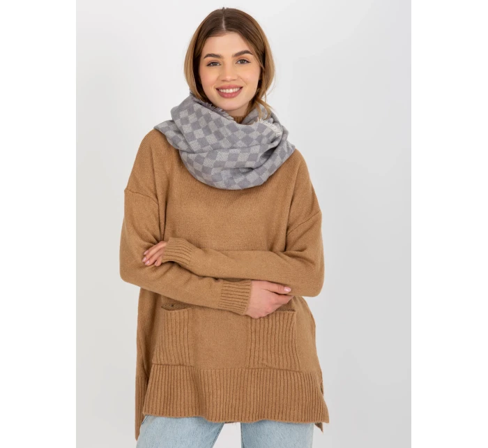 Tunelový šál AT KM 9501.10 šedá Tunelový šál AT KM 9501.10 šedá