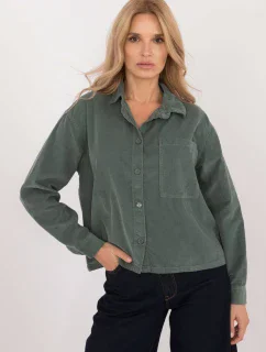 Košeľa D70046M11184A1 tmavozelená