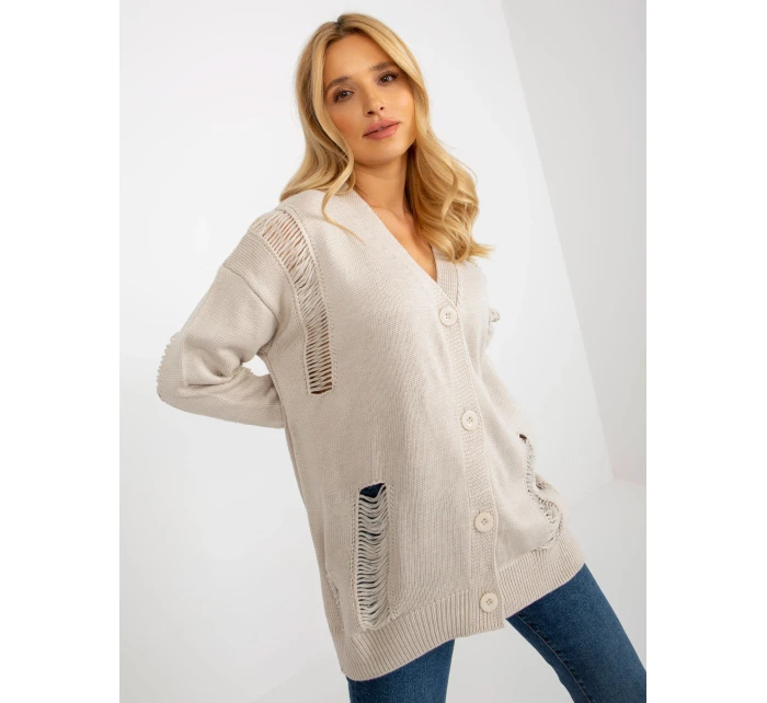 Dámsky kardigan LC SW 8042.04X béžová - FPrice