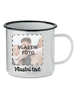 Personalizovaný retro plechový pohár s fotografiou