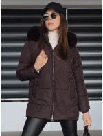 Dámská zimní prošívaná bunda s kapucí hnědá Dstreet model 21993708 - FashionStreet Dámská zimní prošívaná bunda s kapucí hnědá Dstreet model 21993708 - FashionStreet