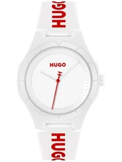 HUGO Lit For Him White 1530345 + BOX Pánske hodinky