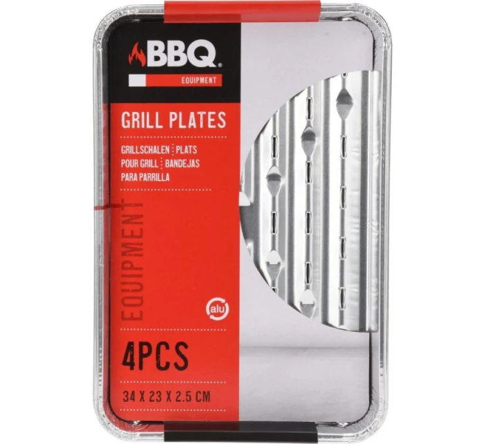 HLINÍKOVÉ GRILOVACIE TABLETY 34x23cm 4 BALENIA