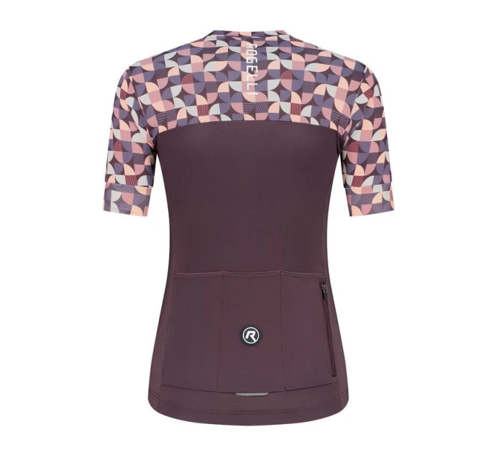 Rogelli ESSENTIAL GRAPHIC dres bordovo-koralový M