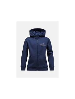 Detská mikina PEAK PERFORMANCE Original Zip Hood Junior, farba tmavomodrá