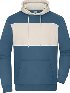 Daiber 8051 Mikina s kapucňou „Colour-Block“ z bio bavlny 02.8051 dusty blue/sandstone