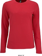 SOL'S Imperial LSL Women Dámske tričko s dlhým rukávom 25.2075 červené