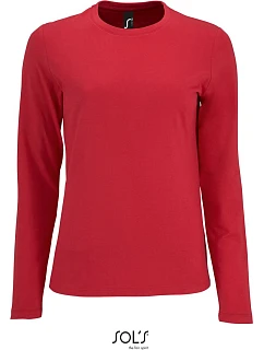 SOL'S Imperial LSL Women Dámske tričko s dlhým rukávom 25.2075 červené