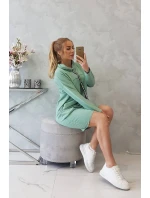 Šaty s kravatou tmavo mätové Šaty s kravatou tmavo mätové