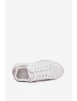 Sneakersy Damskie Na Platformie Big Star SS274245 Biało-Srebrne Sneakersy Damskie Na Platformie Big Star SS274245 Biało-Srebrne