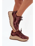 Kožené Sneakersy Na Platformě Dámské Big Star model 21705723 HIPOLY SYSTEM Bordové - Big Star Shoes