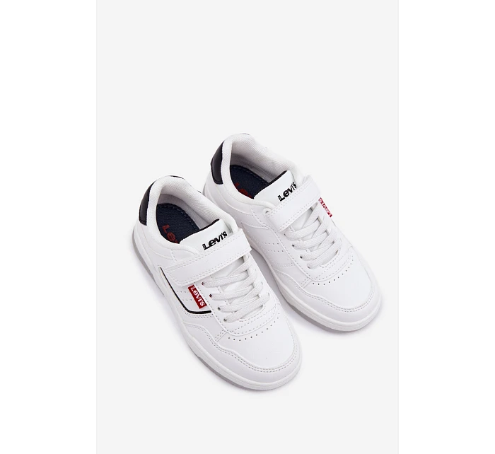 Dětské tenisky na suchý zip LEVI'S JOHN SE VJOH0012S Bílé Dětské tenisky na suchý zip LEVI'S JOHN SE VJOH0012S Bílé