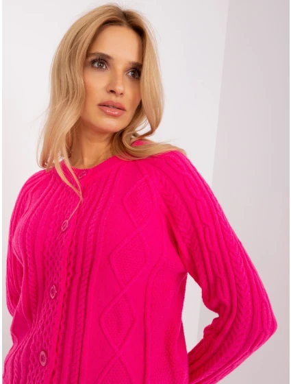 Sweter AT SW  ciemny różowy model 18955477 - FPrice