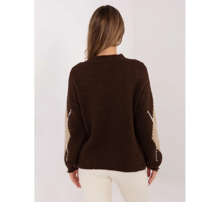 Sweter MI SW model 21782469 brązowy - FPrice Sweter MI SW model 21782469 brązowy - FPrice