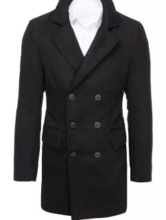 Pánsky čierny kabát Dstreet CX0434