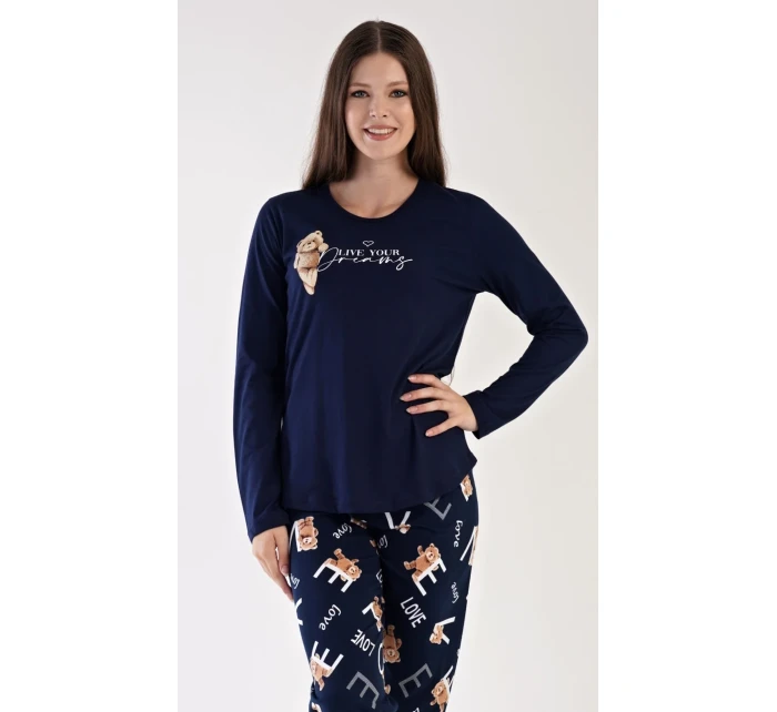 Dámské pyžamo dlouhé Méďa
